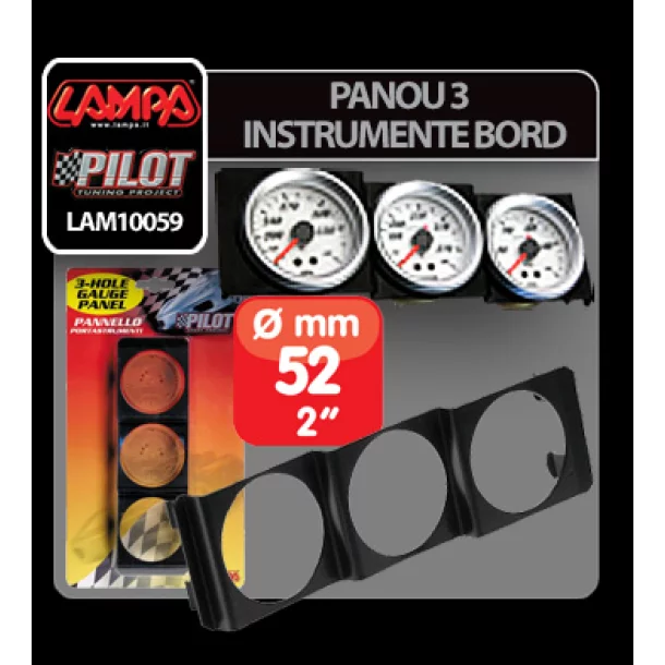 Panou 3 instrumente bord 52mm