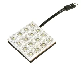 12V Hyper-Led - PCB lamp 16 Led - 35x35 mm - Red