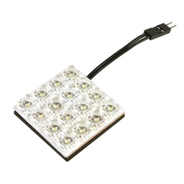 12V Hyper-Led - PCB lamp 16 Led - 35x35 mm - Red