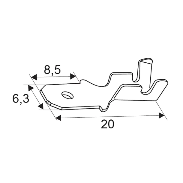 Papuc 6,3 mm tata gold