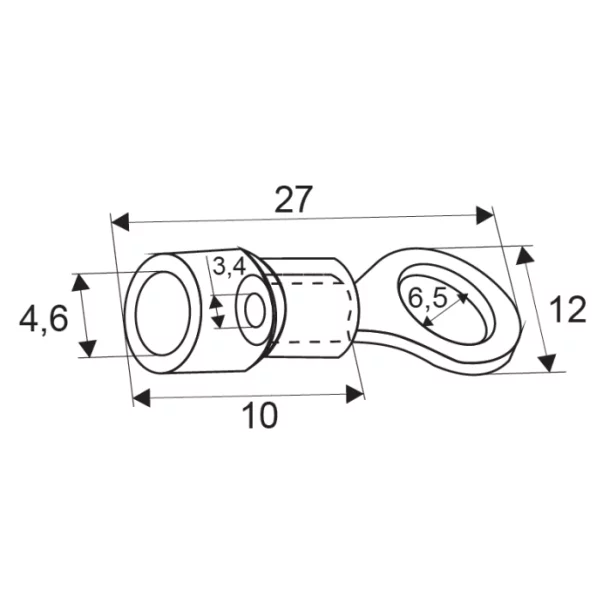 Papuc izolat tip inel6,5/2,3mm