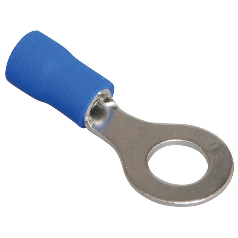 10 db elektromos csatlakozó gyűrűs, Ø 5mm - Kék thumb