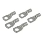 Set 5 pieces cable terminals to be stapled in tinplated copper - section 16 mm² - hole 8 mm