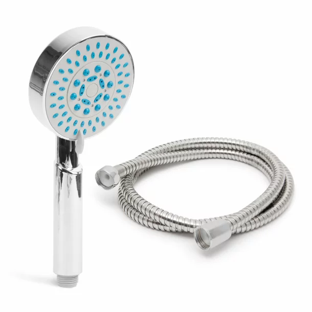Shower head + hose 1,5 m - chrome, 5 functions