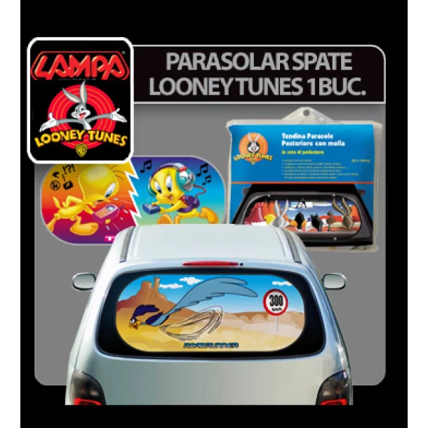 Parasolar spate cu ventuze Looney Tunes 1buc - Road Runner