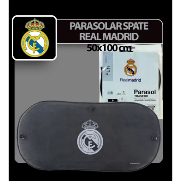 Real Madrid hátsó napellenző tapadókorongokkal - 50x100cm