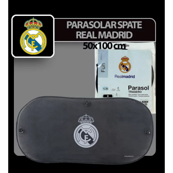 Real Madrid rear sun shade with suction cup - 50x100cm