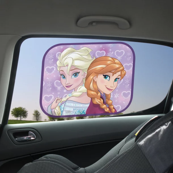 Disney side sunshades with suction cups 2pcs - Anna and Elsa