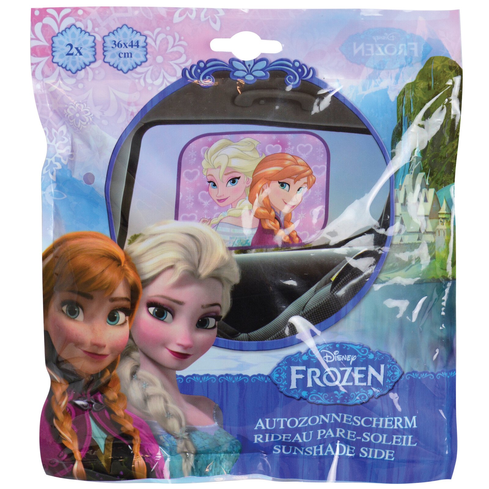 Disney side sunshades with suction cups 2pcs - Anna and Elsa thumb