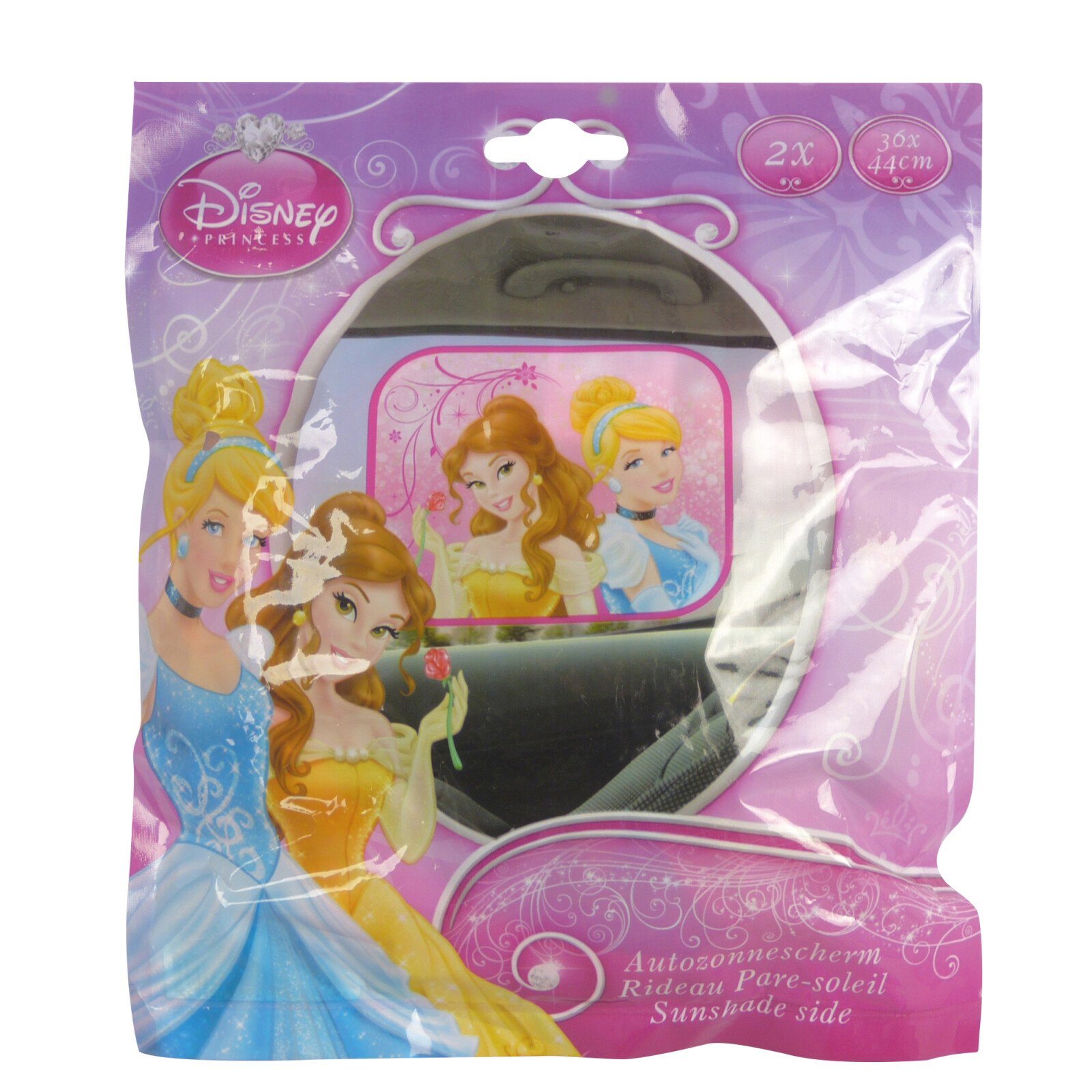 Disney side sunshades with suction cups 2pcs -Pricess Cinderella 2 thumb