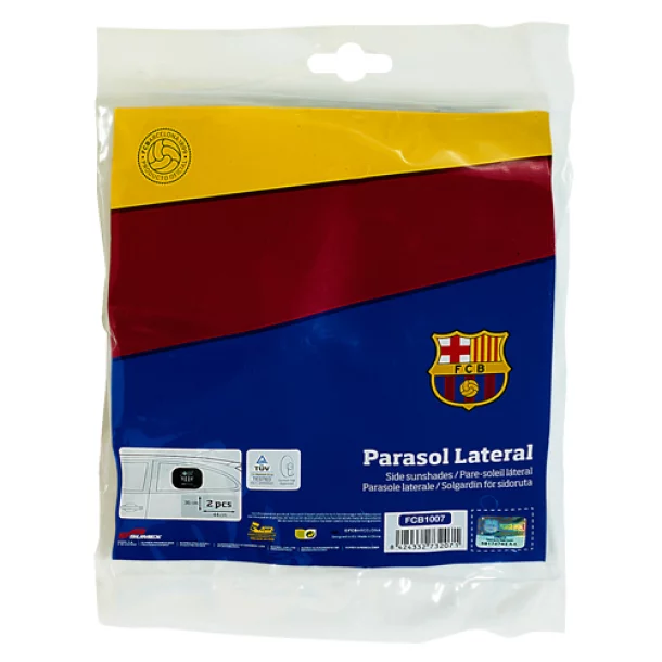 FC Barcelona lateral sun shade with suction cup 2pcs. - 36x44cm