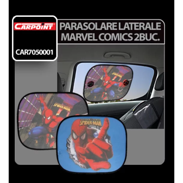 Marvel side sunshades with suction cups 2pcs - Spiderman