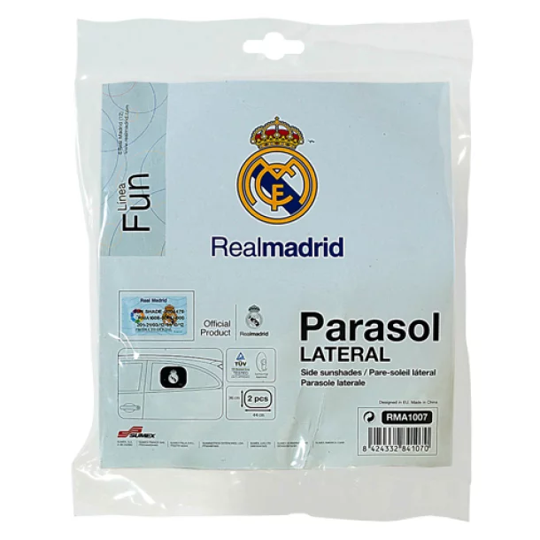 Real Madrid lateral sun shade with suction cup 2pcs. - 38x65cm