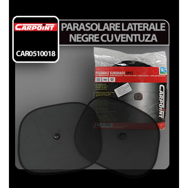 Parasolare laterale negre cu ventuza Carpoint