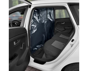 Paravan de protectie din folie PVC pentru TAXI 135x135cm - Transparent