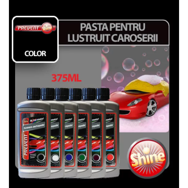 Pasta pentru lustruit caroserii color Prevent 375ml - Negru