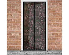 Szúnyogháló függöny ajtóra -mágneses- 100 x 210 cm - &quot;Love&quot;