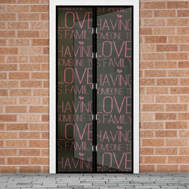 Perdea anti-tantari pt. usi cu inchidere magnetica, 100 x 210 cm - „Love”