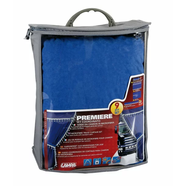 Premiere microfibre truck curtain set - Blue