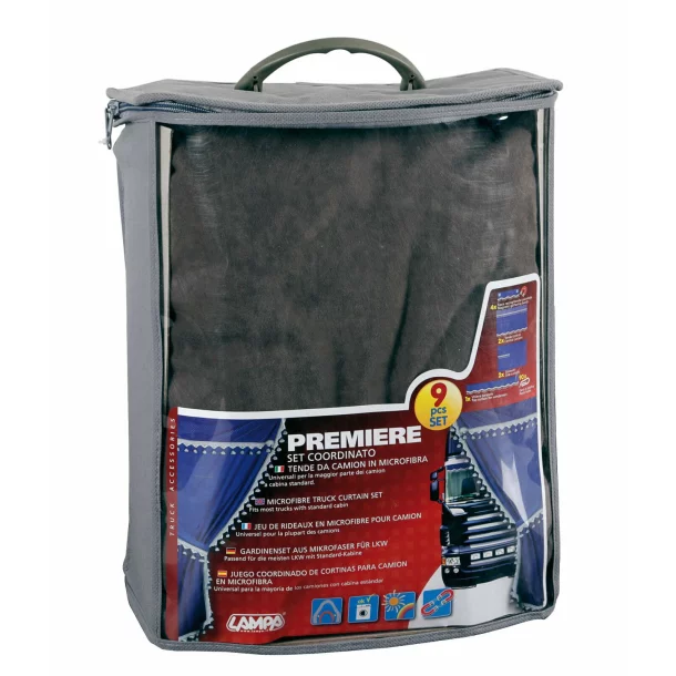 Premiere microfibre truck curtain set - Grey