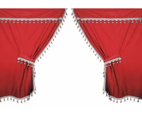 Premiere microfibre truck curtain set - Red