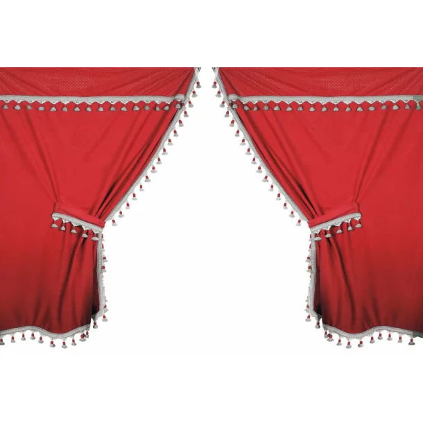 Premiere microfibre truck curtain set - Red
