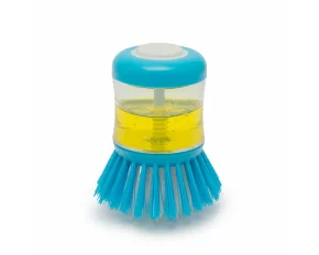 Dishwasher brush with detergnet dispenser - blue