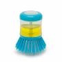 Dishwasher brush with detergnet dispenser - blue