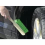 Car body wash brush with imitation wood handle, 46cm - Green