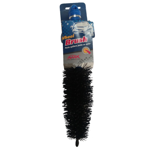 Washing brush for wheels with spokes thumb