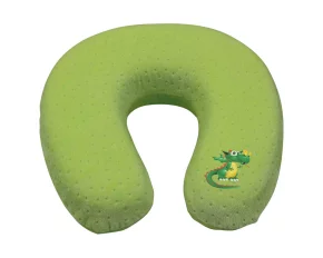 Perna memorie gat pentru calatorie copil 29x28cm, logo crocodil - Verde