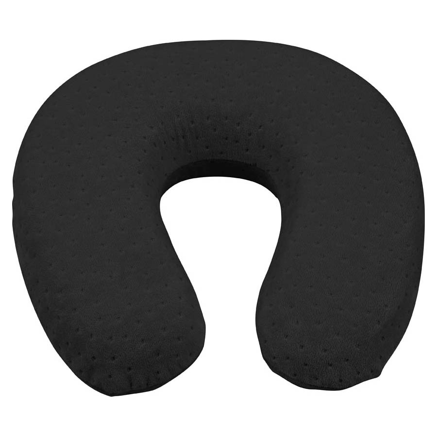 Neck memory pillow for child travel 29x28cm - Black thumb