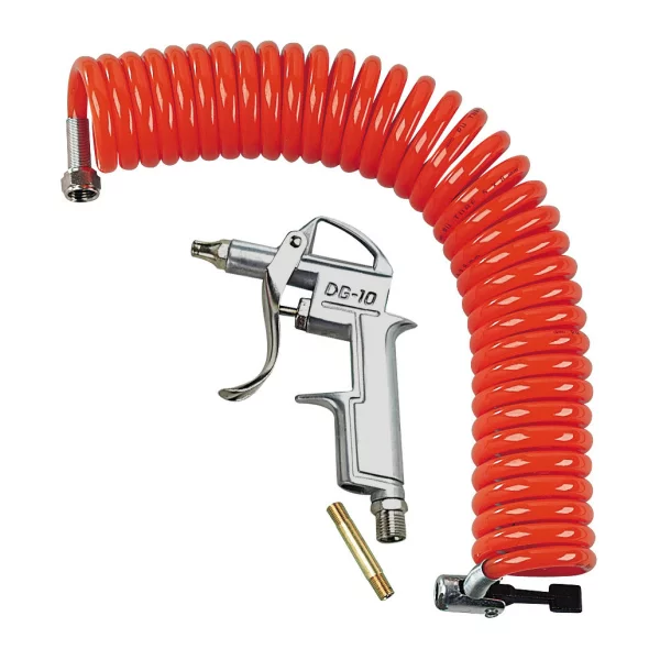 Air duster gun with 5 m spiral hose