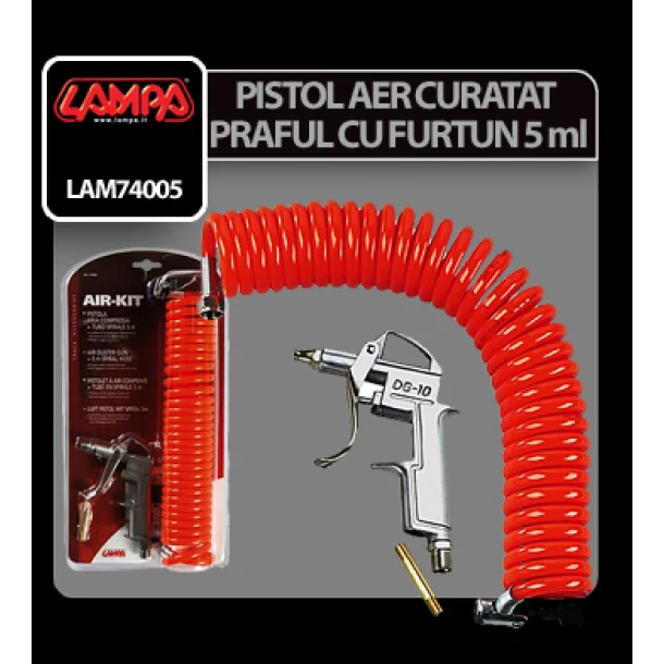 Pistol aer curatat praful cu furtun spiralat 5ml