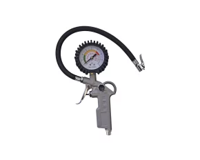 Air inflator gun with gauge