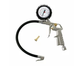 Heavy duty air inflator gun with gauge