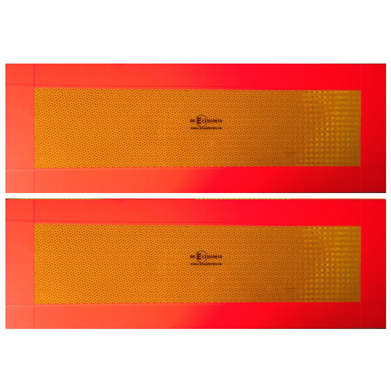 Kamar Reflective plates heavy-long vehicles (contour) 2pcs - Yellow/Orange thumb