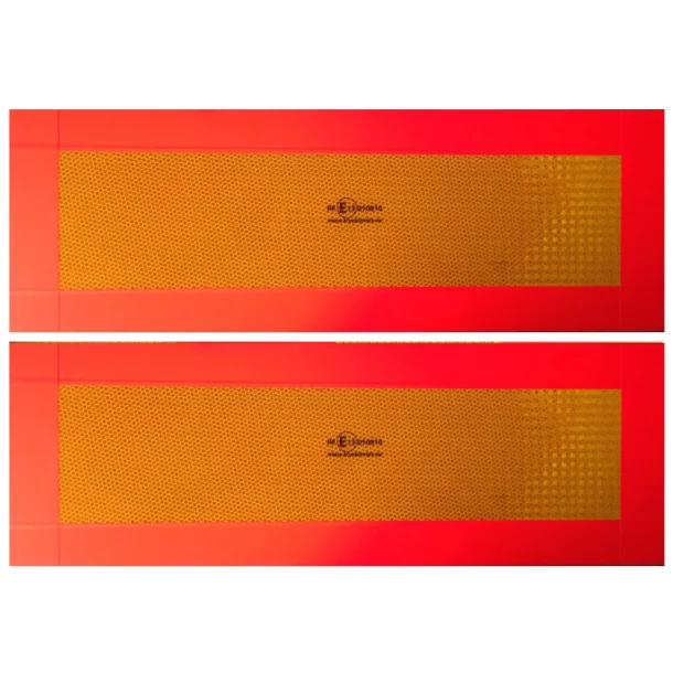 Kamar Reflective plates heavy-long vehicles (contour) 2pcs - Yellow/Orange