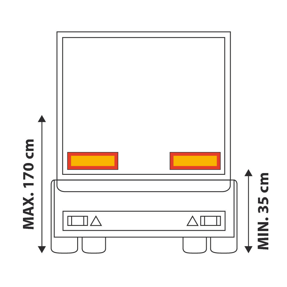 Kamar Fényvisszaverő lemez nehéz-hosszú járműveknek (kontúr) 2db - Sárga/Narancssárga thumb