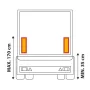 Kamar Fényvisszaverő lemez nehéz-hosszú járműveknek (kontúr) 2db - Sárga/Narancssárga