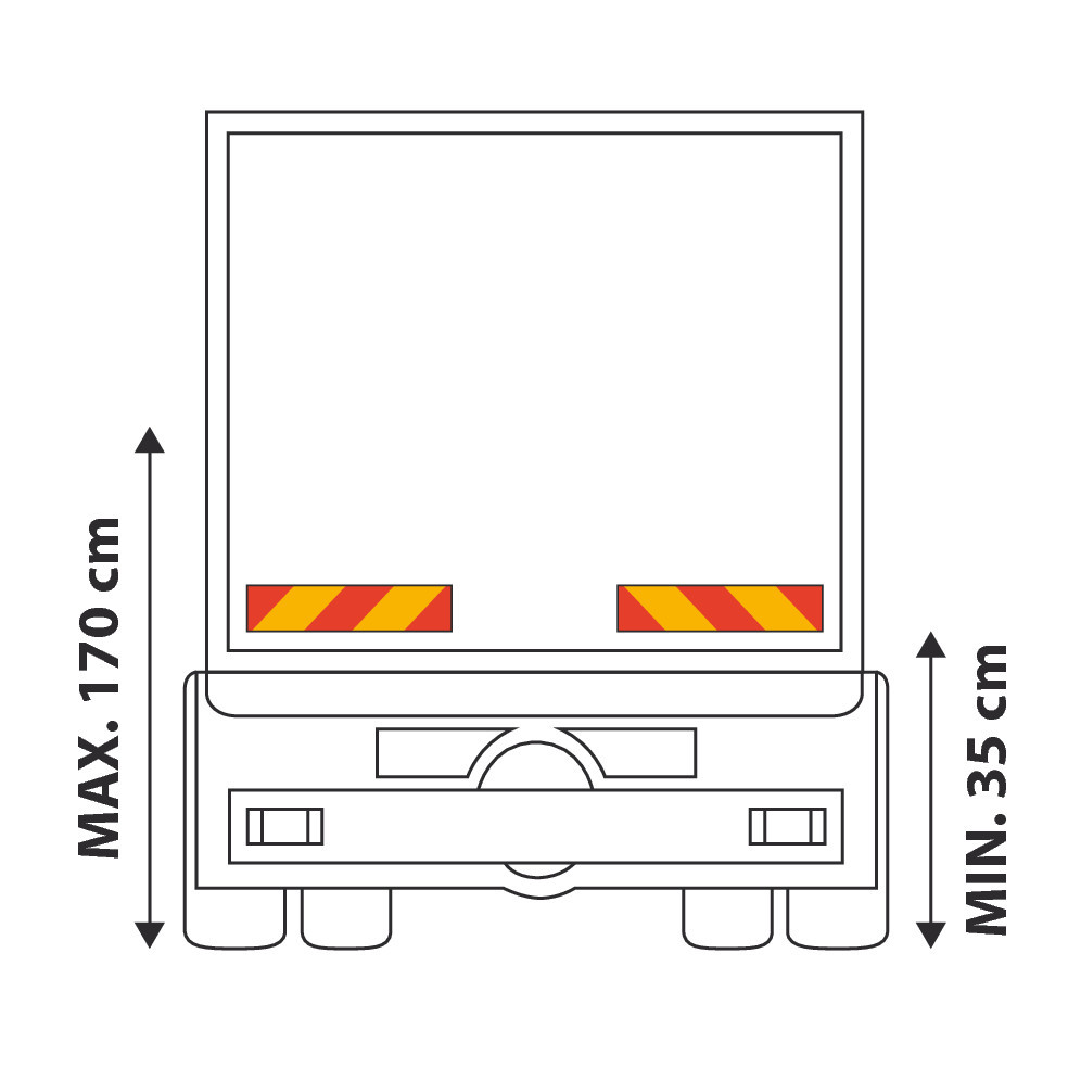 Lampa Fényvisszaverő lemez nehéz-hosszú járműveknek  (csíkok) - 2 db thumb