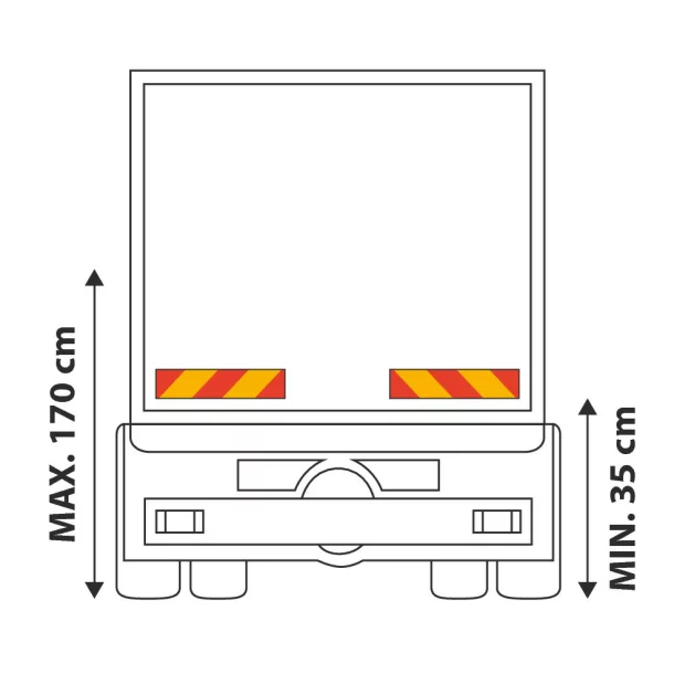 Lampa Reflective plates heavy-long vehicles (stripes) 2pcs