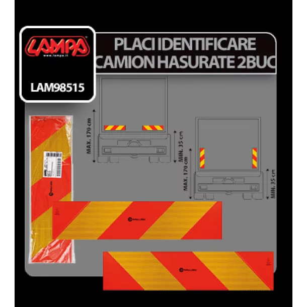 Placi identificare vehicule grele-lungi (dungi) 2buc Lampa