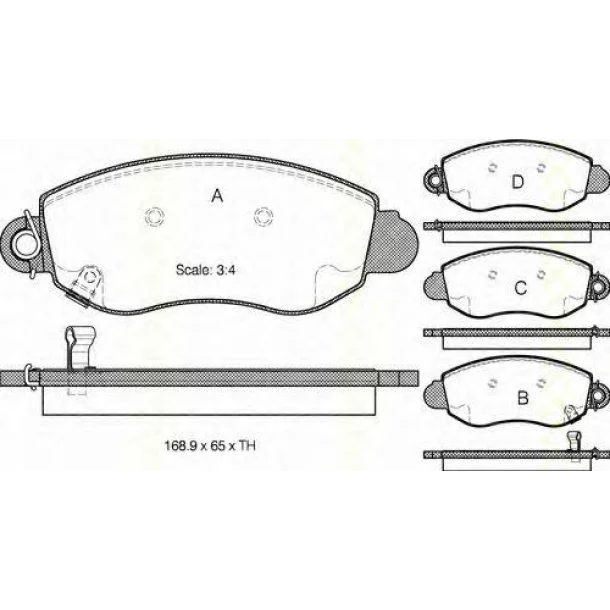 Placute frana fata Ford Tranzit (00-06)