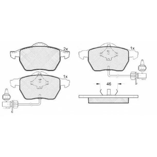 Placute frana fata TRW - Audi A4/A6, Seat Exeo, Skoda Superb, VW Passat