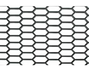 Plasa grila spoiler plastic Negru - Hexagon mare 15x35mm - 120x40cm