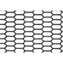 Műanyag díszrács fekete - Nagy hexagon 15x35 mm - 120x40 cm