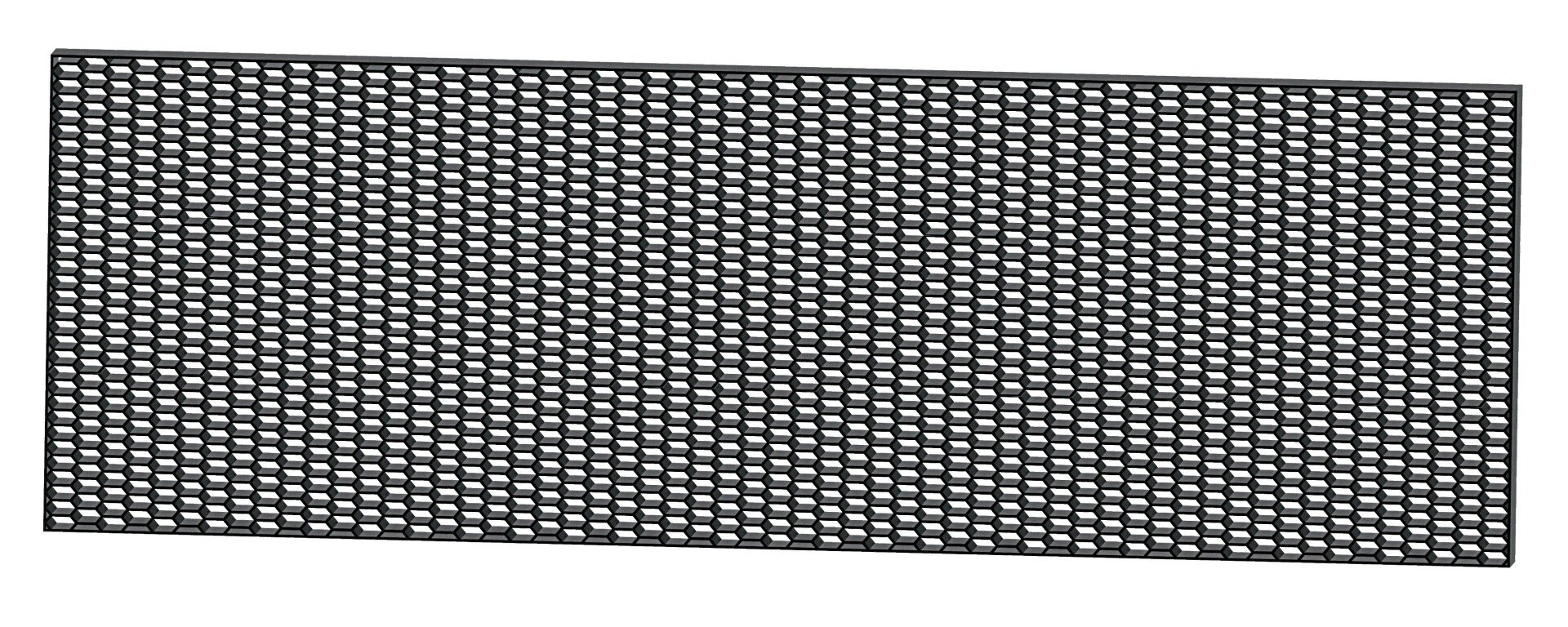 Műanyag díszrács fekete - Nagy hexagon 15x35 mm - 120x40 cm thumb