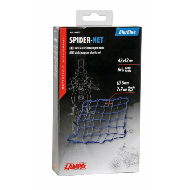 Plasa pentru fixat bagaje 42x42cm Spider - Albastru