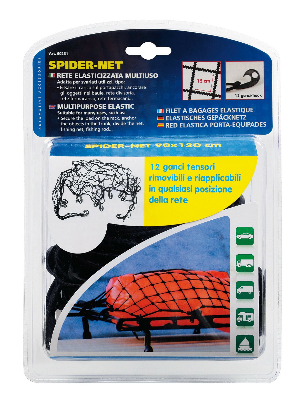 Csomagrögzítő háló 90x120cm Spider-Net thumb